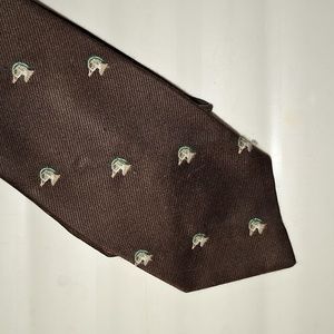 Vintage O'Neil's Duckhead necktie - brown w duckhead print